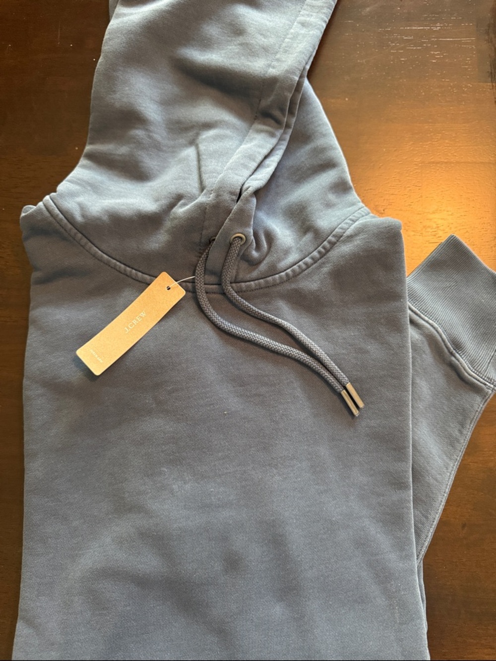 J. Crew Men’s/Unisex Washed Navy Hooded Sweatshirt